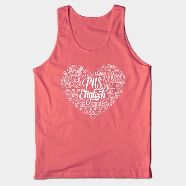 PHS English Love White Text Tank Top by beyerbydesign